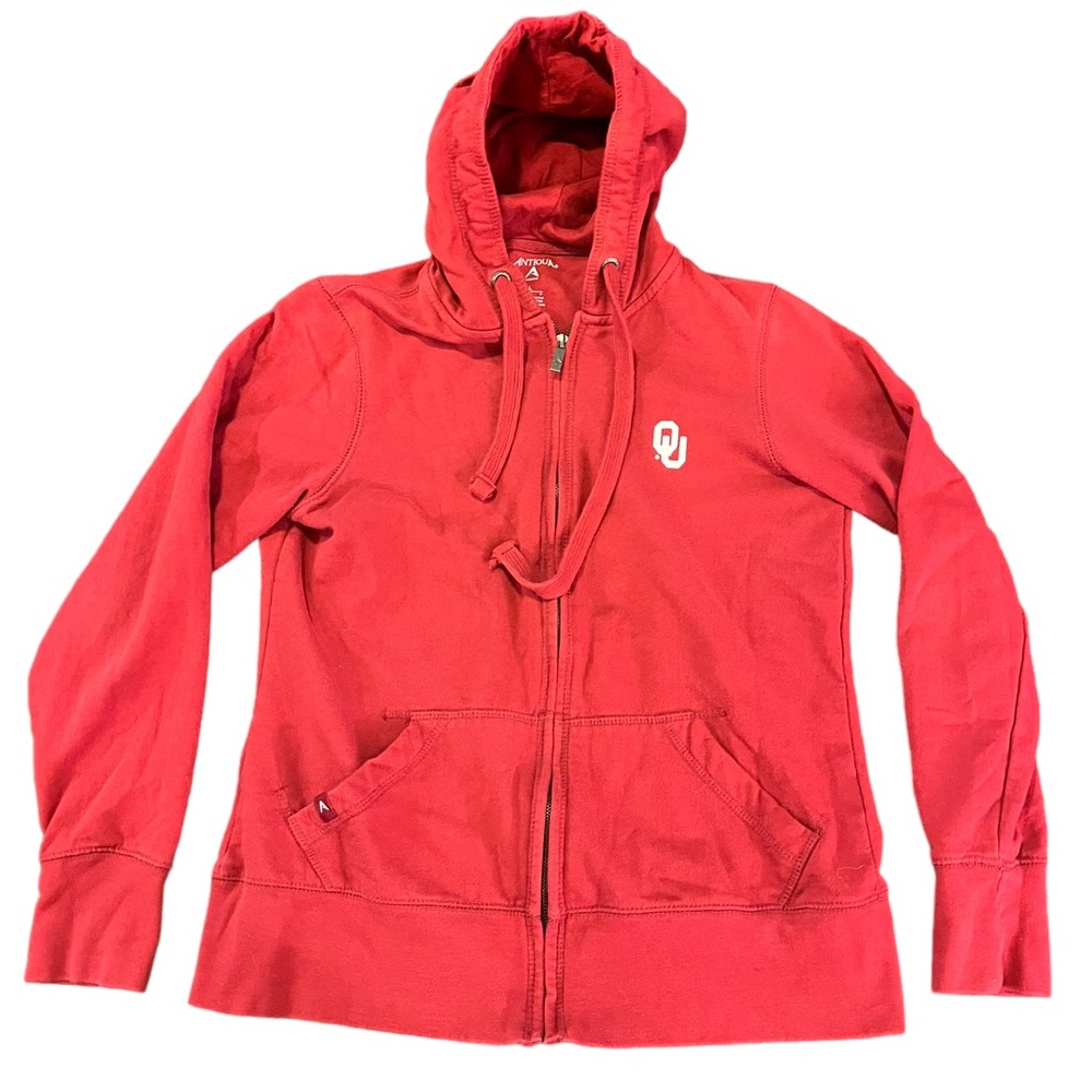 Antigua Oklahoma Sooners Zip Up Hoodie Jacket | Women's L